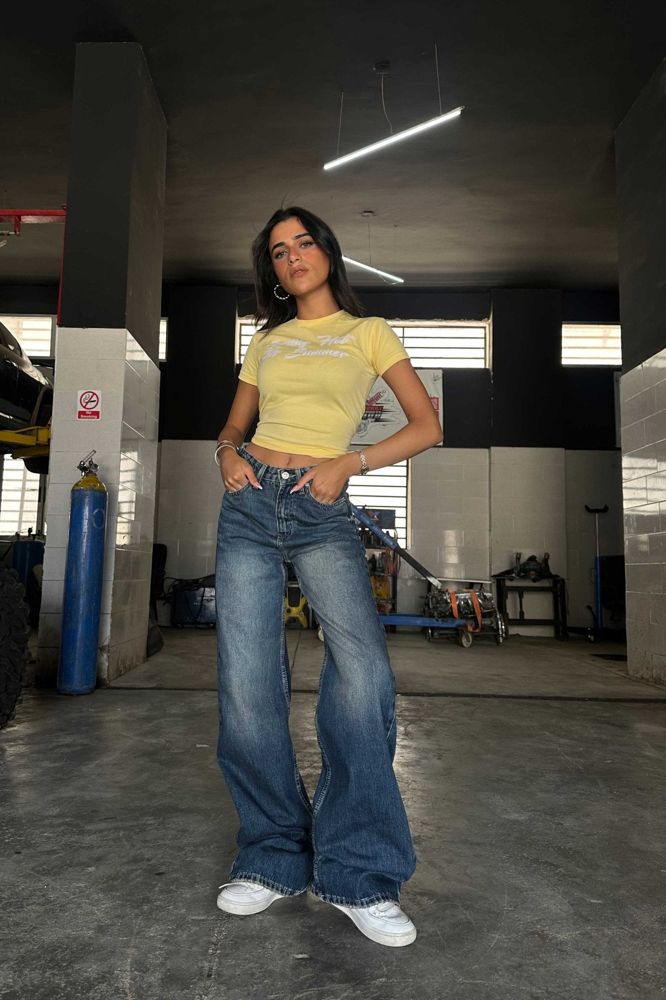 Flex Waist Baggy - High-Waist Vintage Blue Jeans Baggy CIZARO - Cizaro Jeans