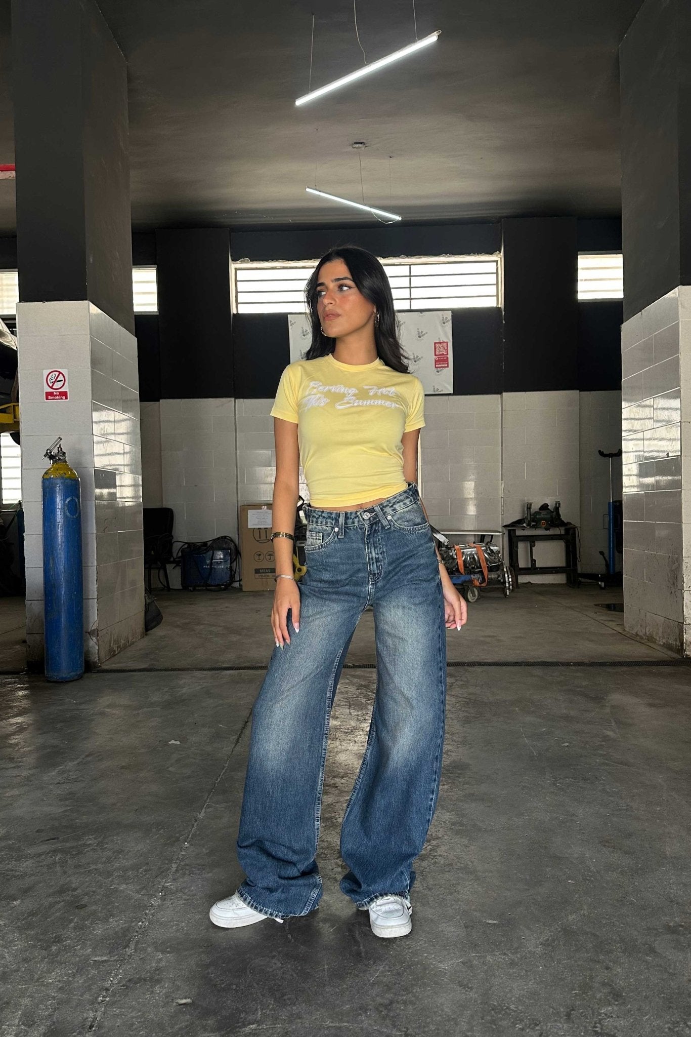 Flex Waist Baggy - High-Waist Vintage Blue Jeans Baggy CIZARO - Cizaro Jeans