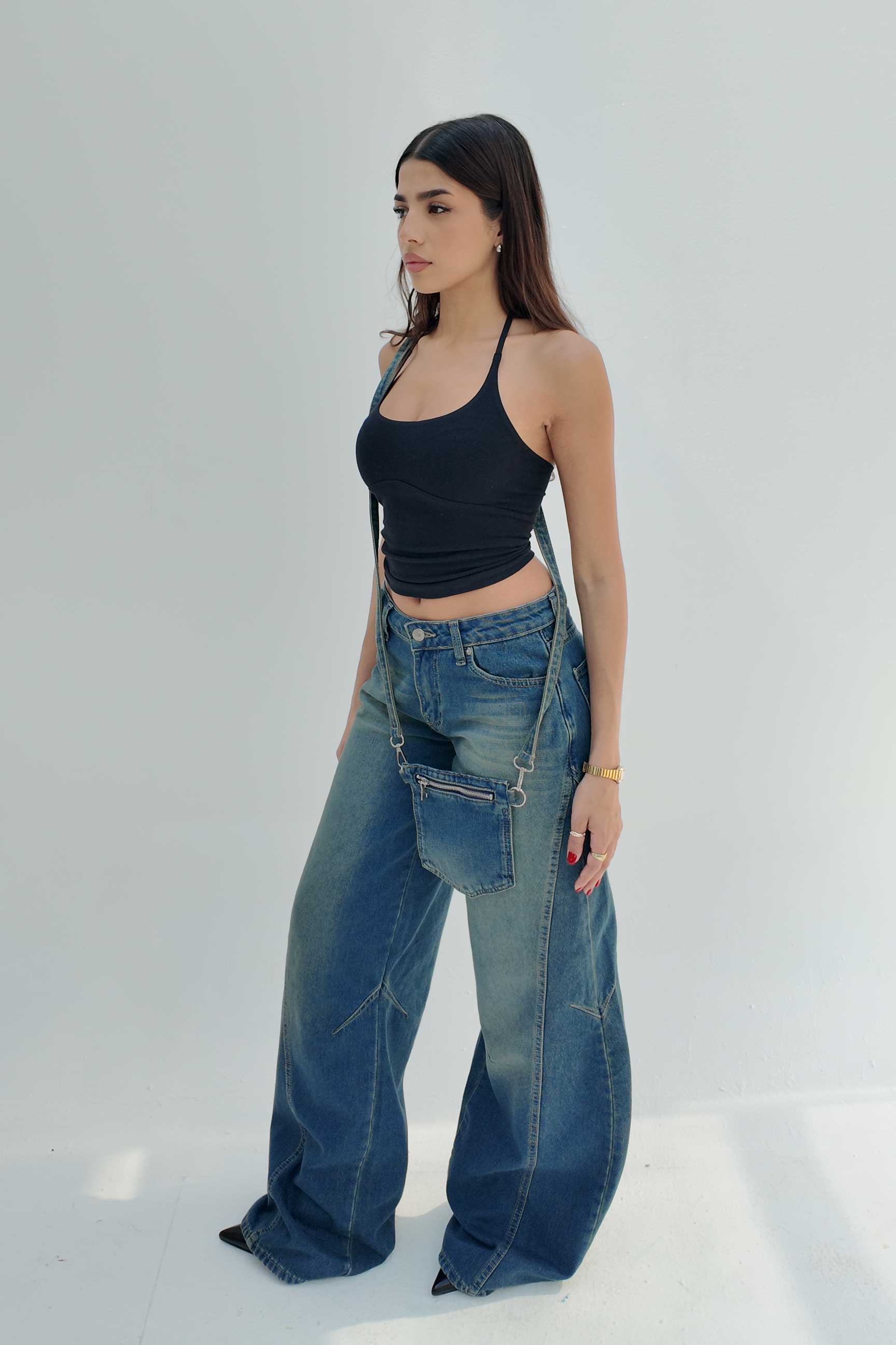 Baggy – Low-Waist Vintage Blue Jeans Baggy CIZARO - Cizaro Jeans