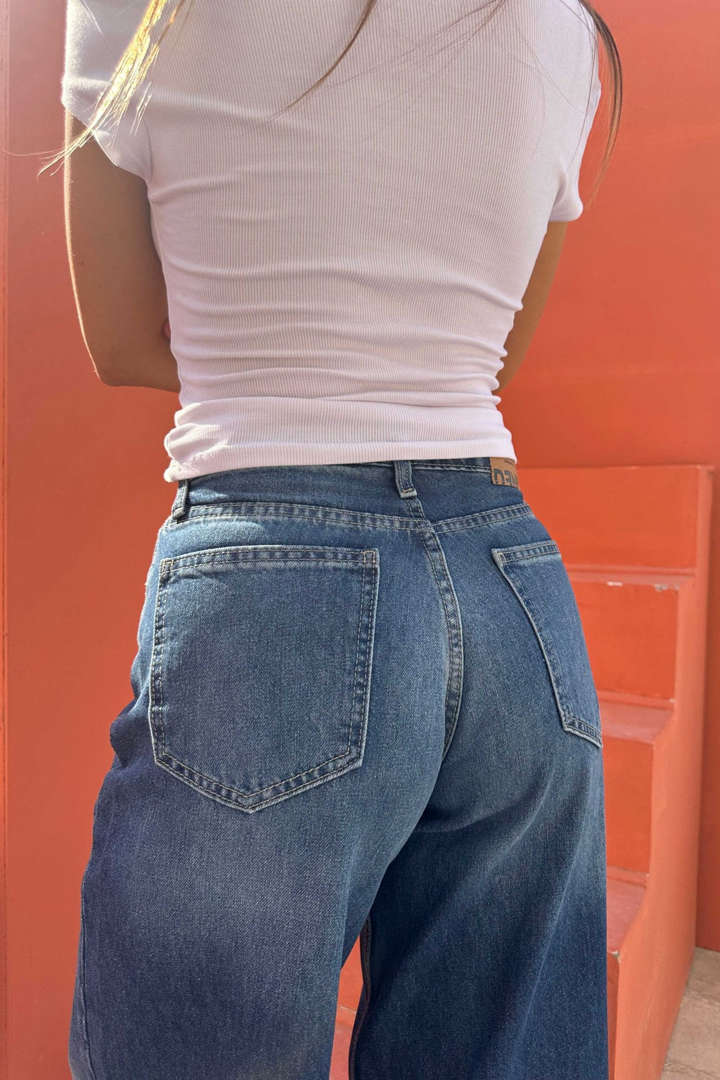 Loose Baggy – Mid Rise Faded Vintage Blue Jeans Baggy CIZARO - Cizaro Jeans