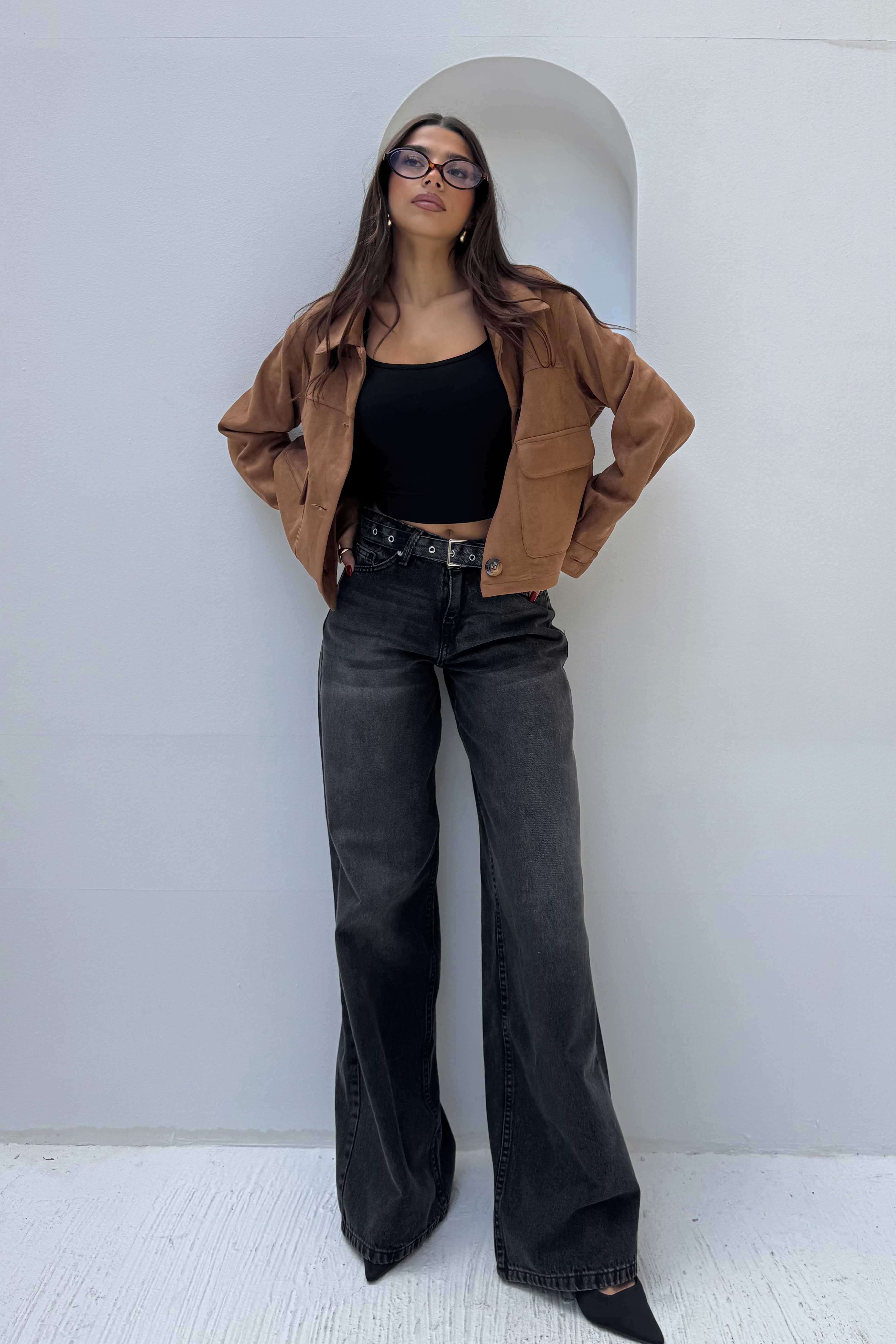 Super Baggy – Mid-Rise Washed Black Jeans Super Baggy CIZARO - Cizaro Jeans