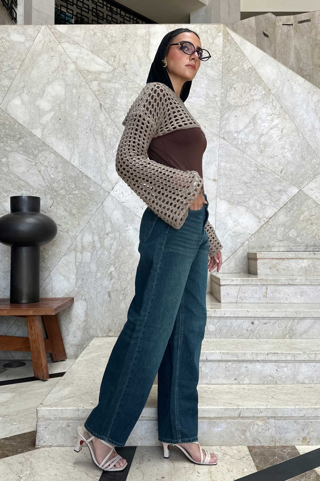Skater - Flex Waist Deep Vintage Green Jeans Skater CIZARO - Cizaro Jeans