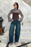 Skater - Flex Waist Deep Vintage Green Jeans Skater CIZARO - Cizaro Jeans