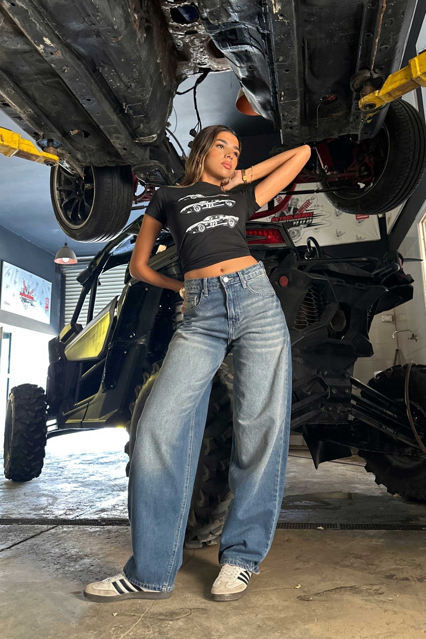 Flex Waist Barrel Fit - Mid Vintage blue Flare CIZARO - Cizaro Jeans