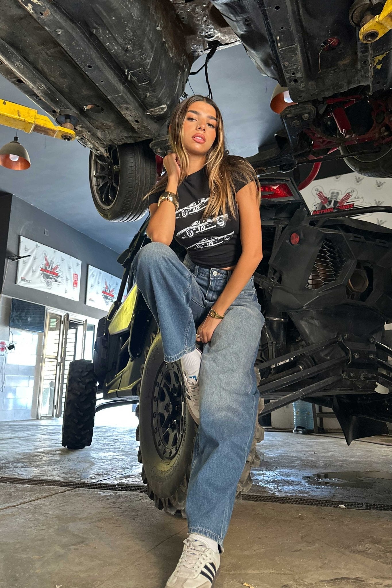 Flex Waist Barrel Fit - Mid Vintage blue Flare CIZARO - Cizaro Jeans