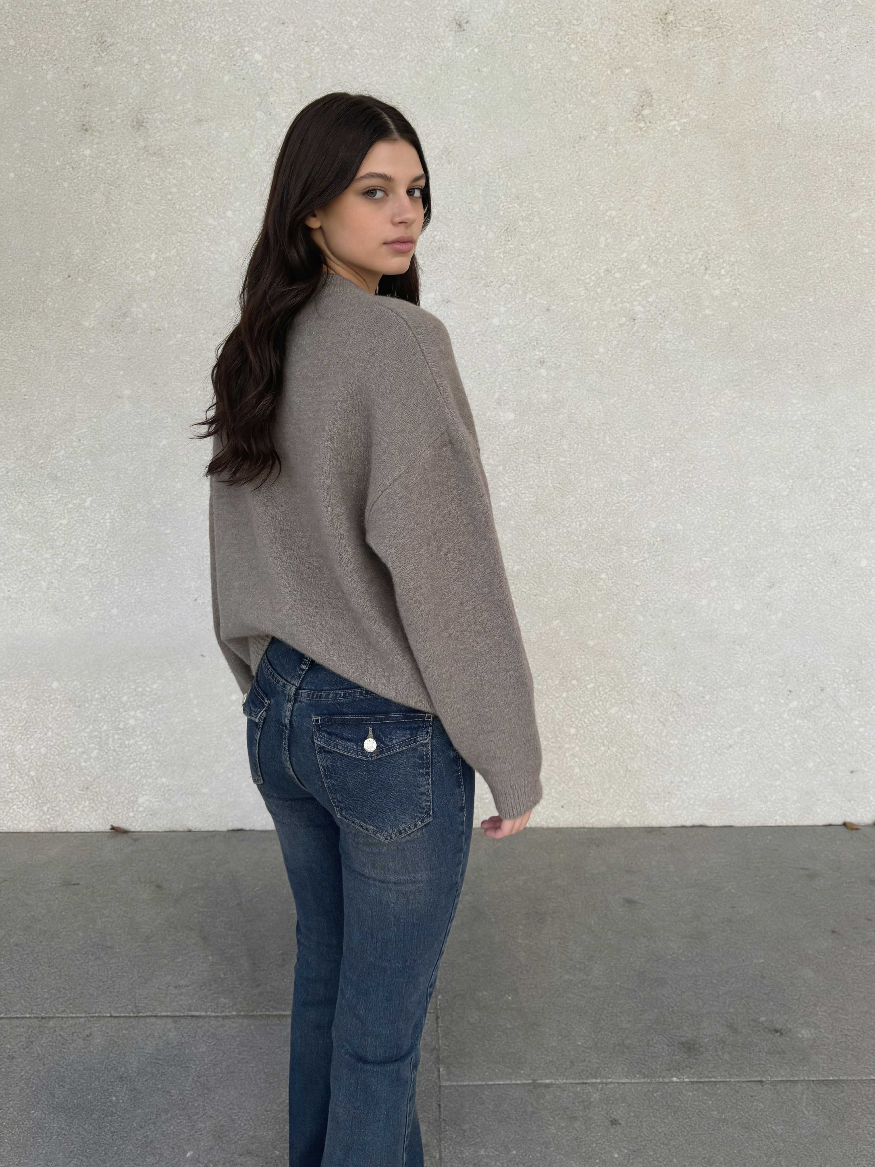 Retro Flare – Low-Waist Vintage Blue Jeans Flare CIZARO - Cizaro Jeans