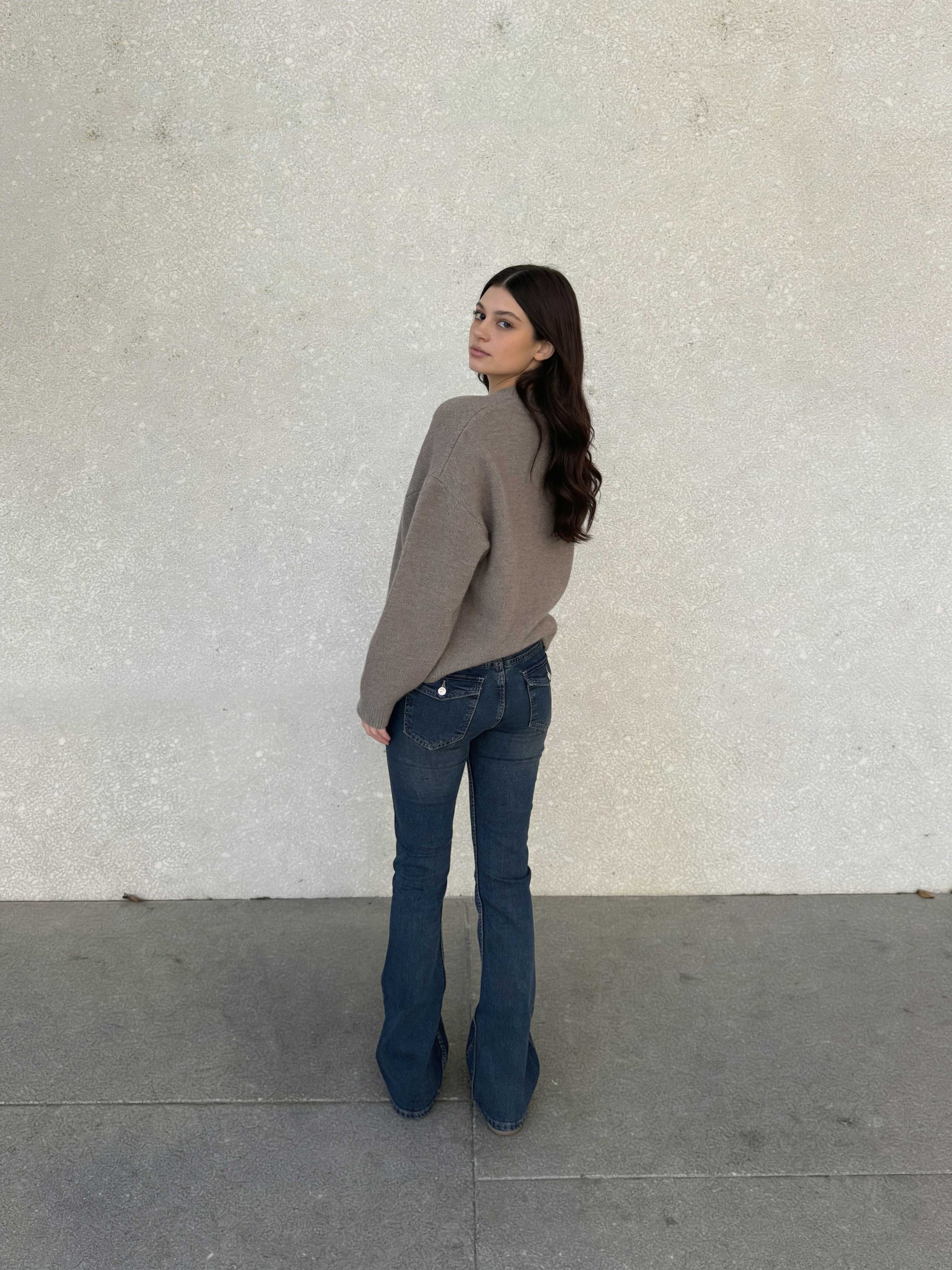 Retro Flare – Low-Waist Vintage Blue Jeans Flare CIZARO - Cizaro Jeans