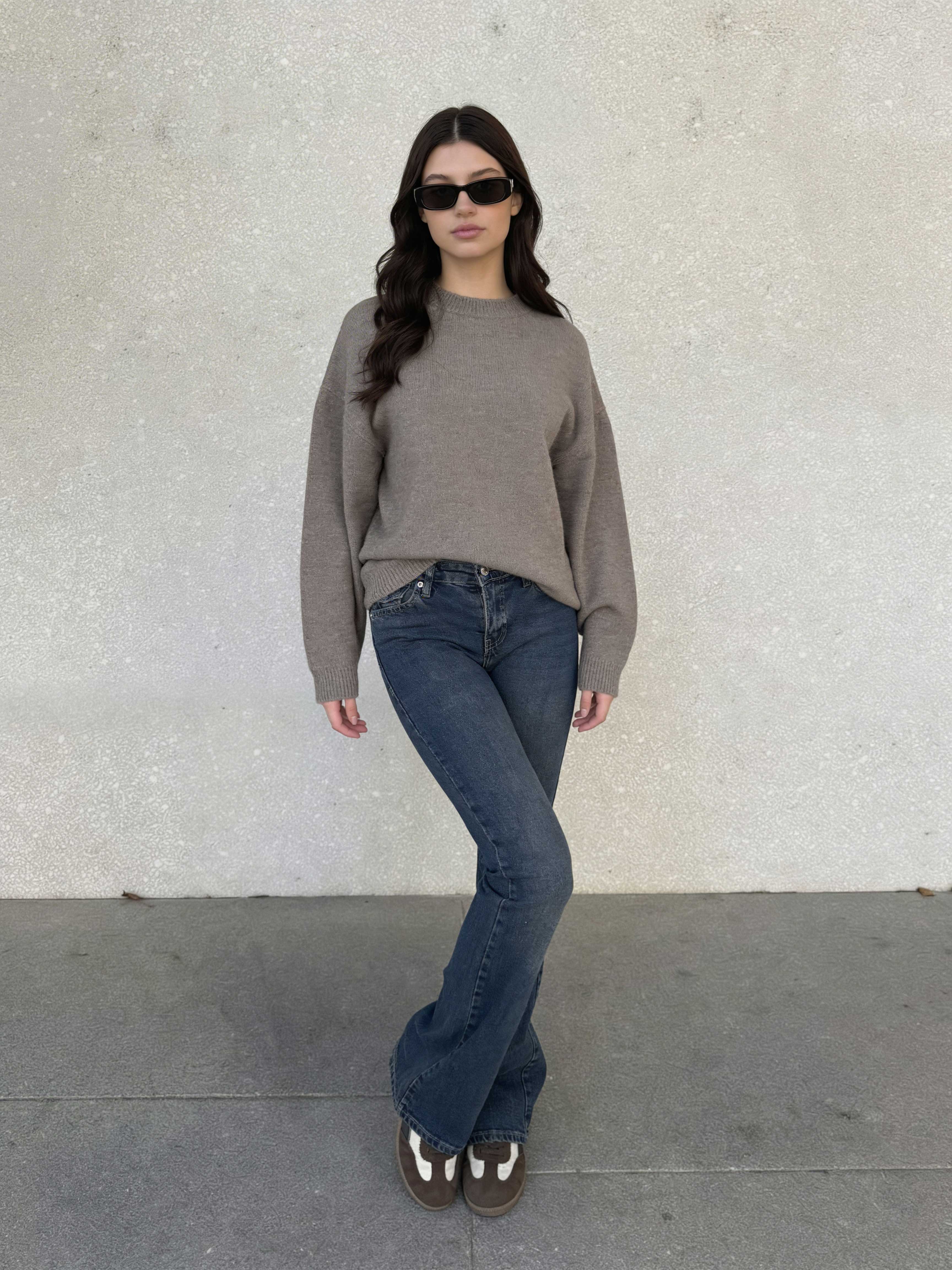 Retro Flare – Low-Waist Vintage Blue Jeans Flare CIZARO - Cizaro Jeans