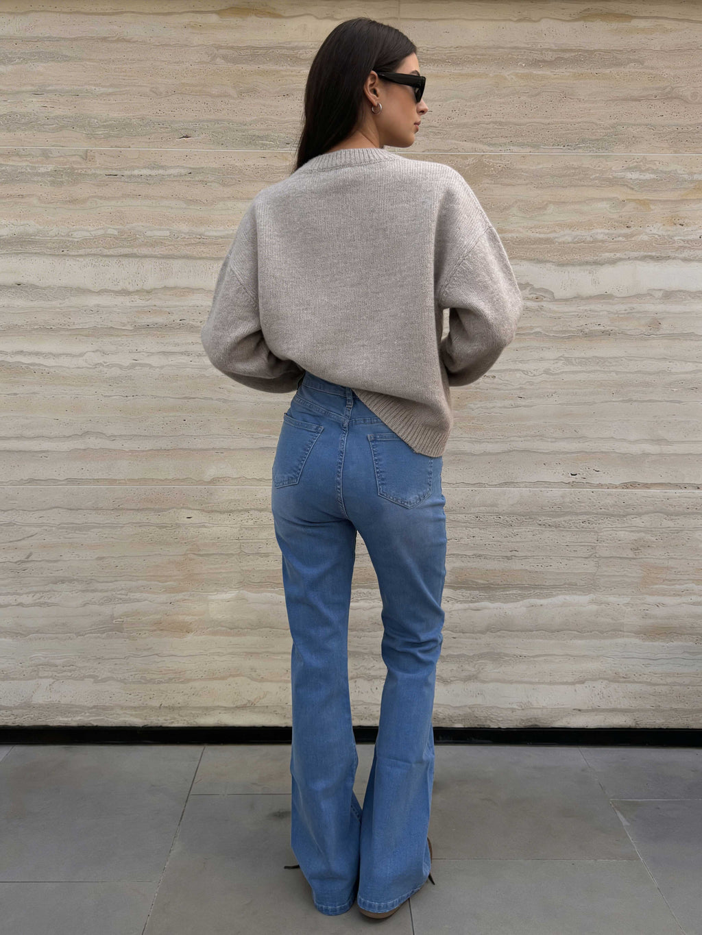 Flare – High-Waist Light Blue Jeans Flare CIZARO - Cizaro Jeans