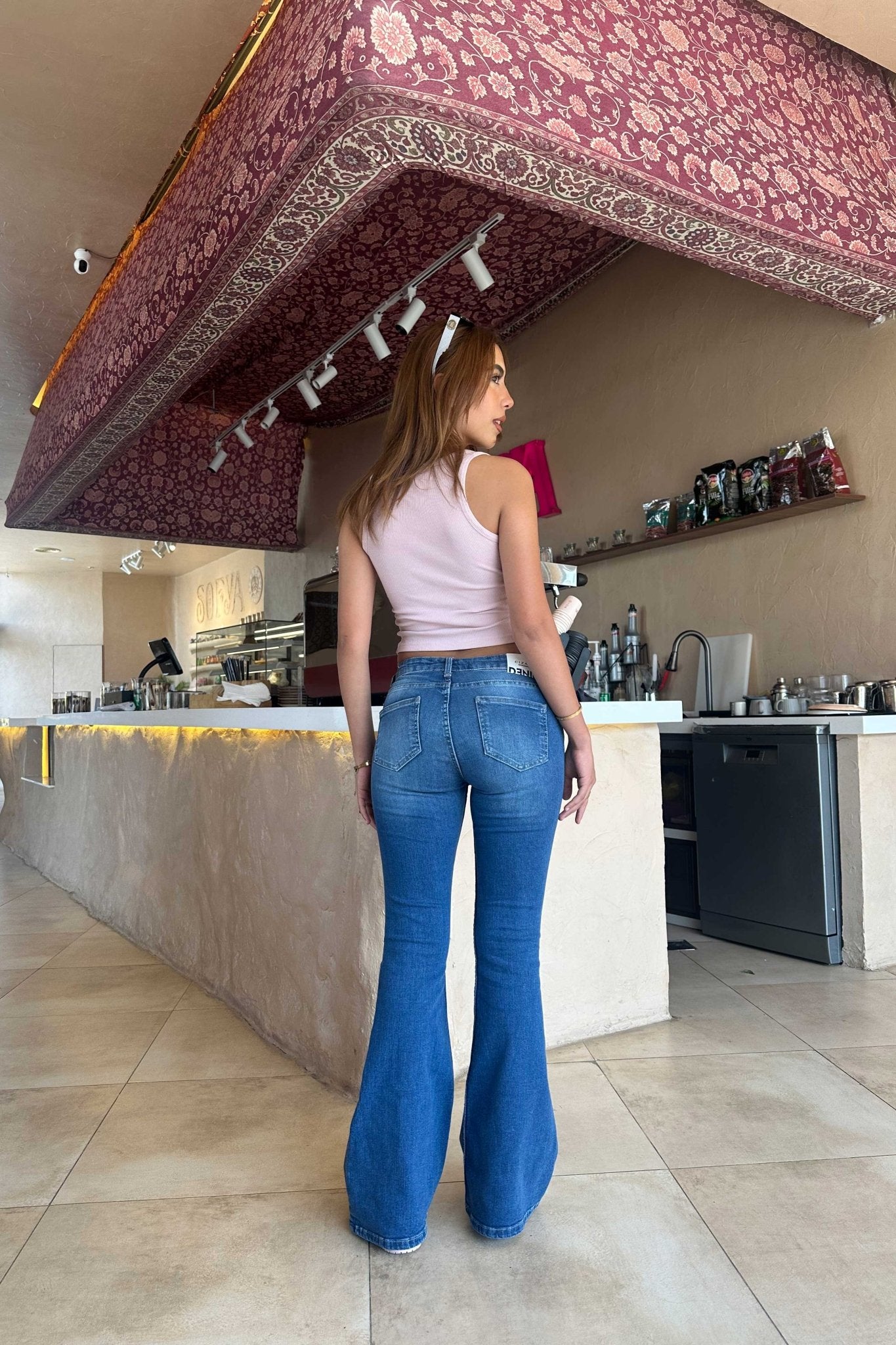 Flare - Low Waist Deep Bay Blue Jeans Flare CIZARO - Cizaro Jeans