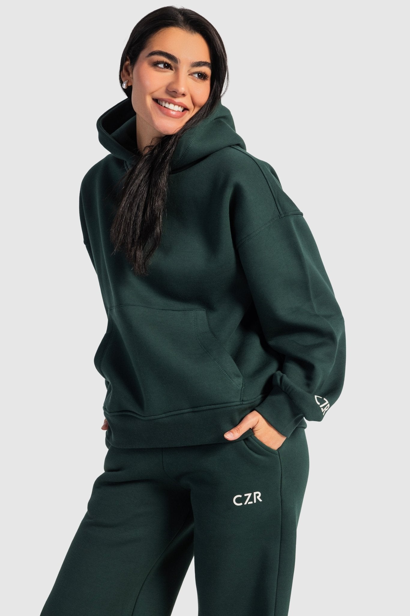 Oversized Hoodie – Midnight Green Hoodie CIZARO - Cizaro Jeans