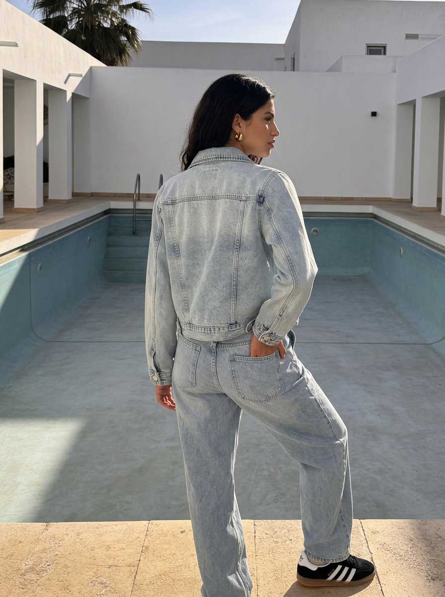 Denim Edge Cropped Jacket Croped jacket CIZARO - Cizaro Jeans