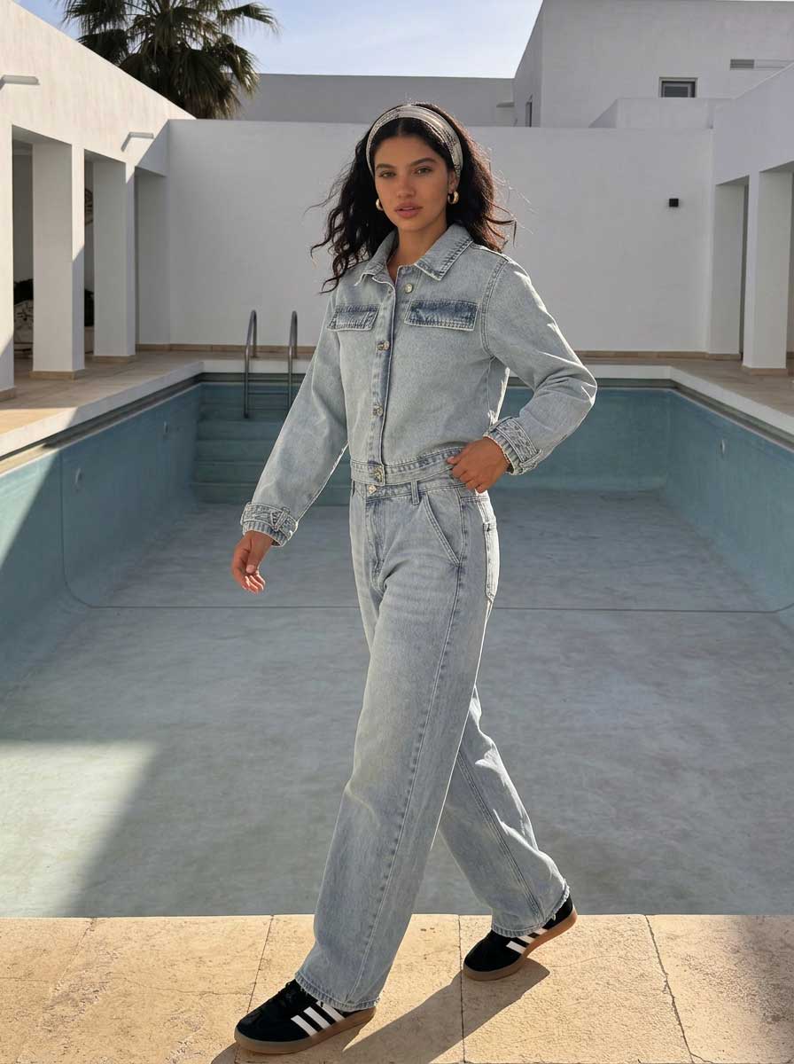 Denim Edge Cropped Jacket Croped jacket CIZARO - Cizaro Jeans