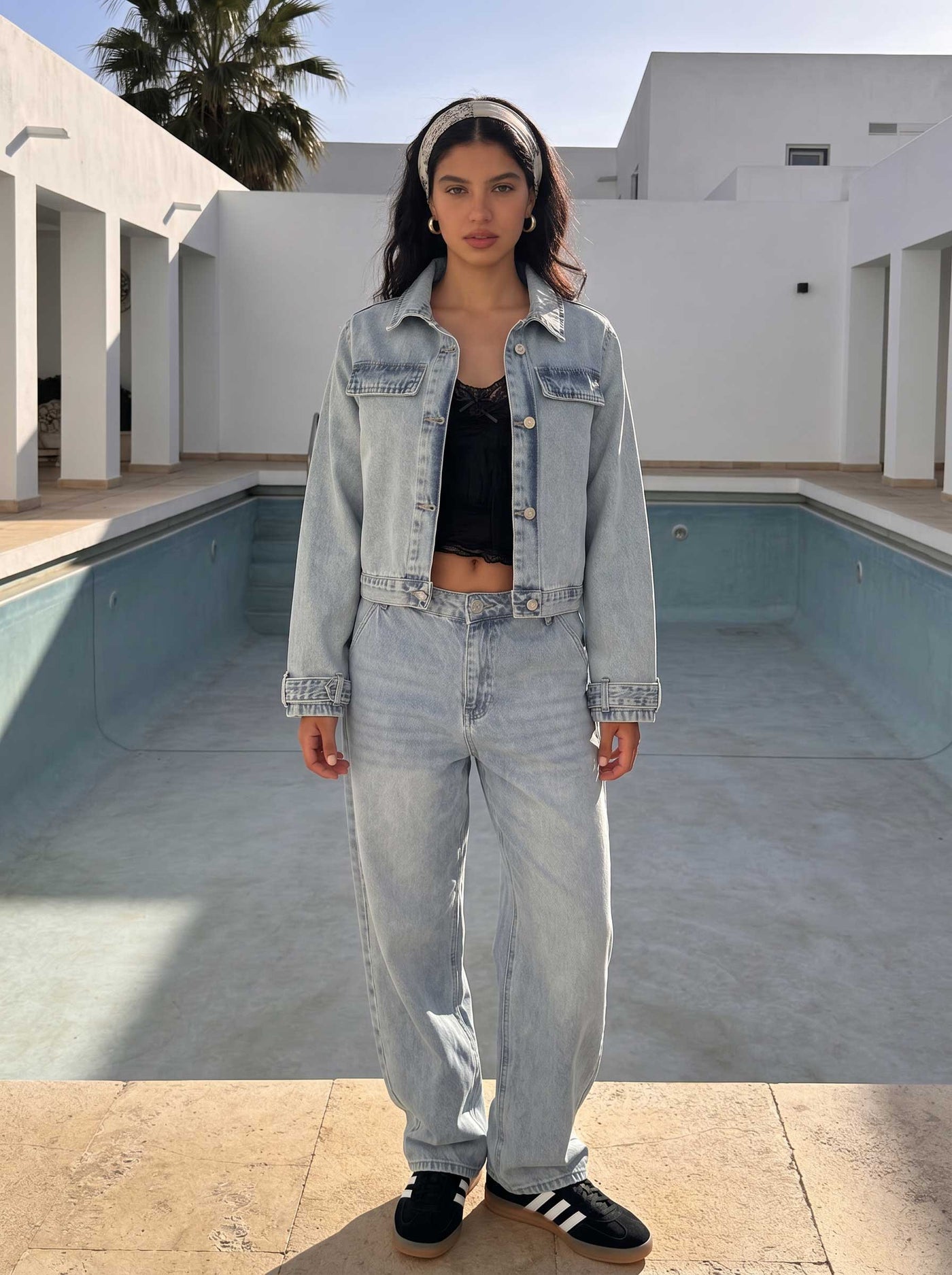 Denim Edge Cropped Jacket Croped jacket CIZARO - Cizaro Jeans