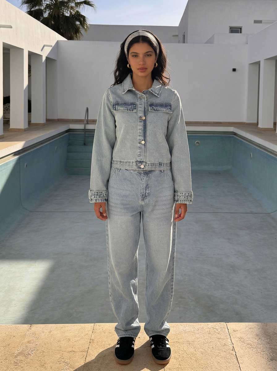 Denim Edge Cropped Jacket Croped jacket CIZARO - Cizaro Jeans