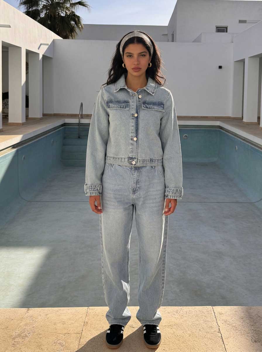 Denim Edge Cropped Jacket Croped jacket CIZARO - Cizaro Jeans
