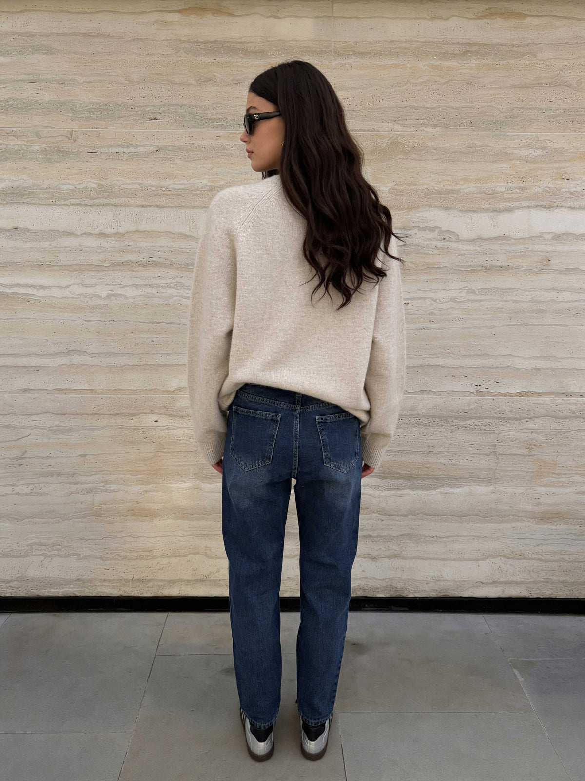 Mom-Fit – High-Waist Washed Blue Jeans Mom-Fit CIZARO - Cizaro Jeans