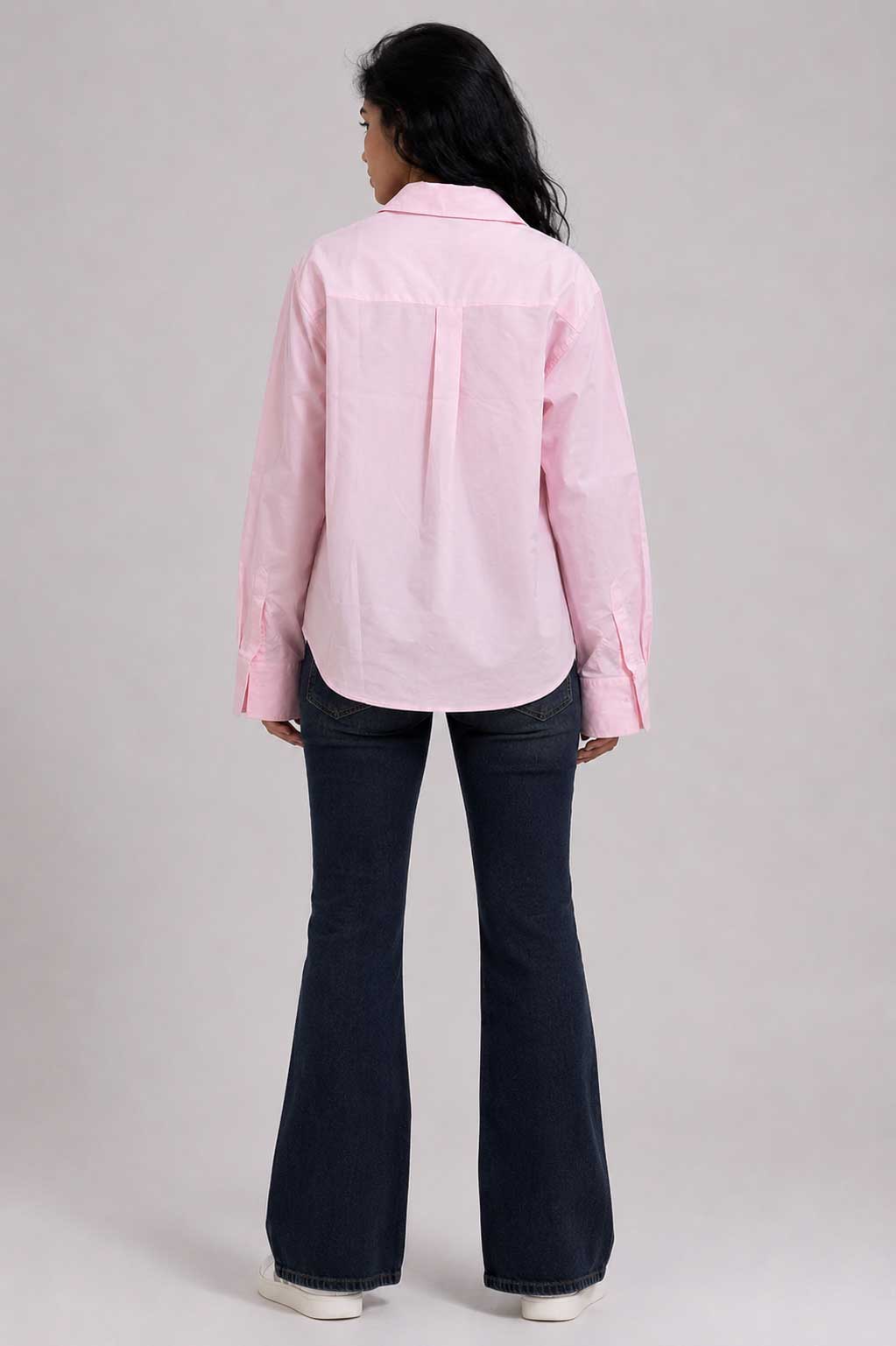 Oversized Poplin Shirt – Pink