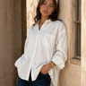 Oversized Poplin Shirt – White