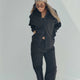 Black Oversized Shirt – Linen Effect
