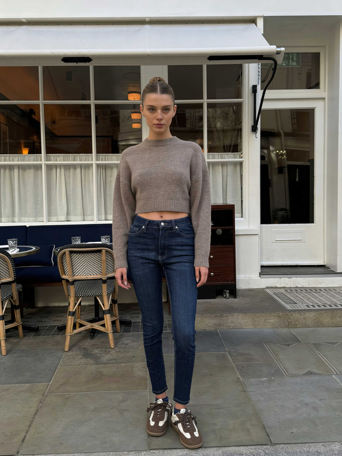 Skinny – High-Waist Dark Vintage Green Jeans Skinny CIZARO - Cizaro Jeans
