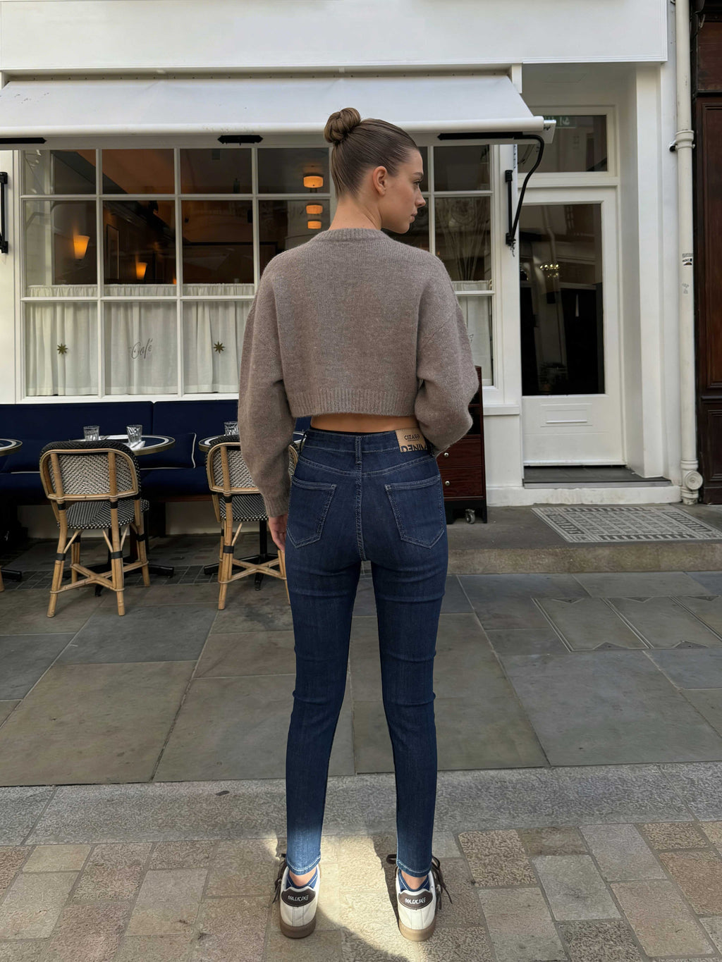 Skinny – High-Waist Dark Vintage Green Jeans Skinny CIZARO - Cizaro Jeans