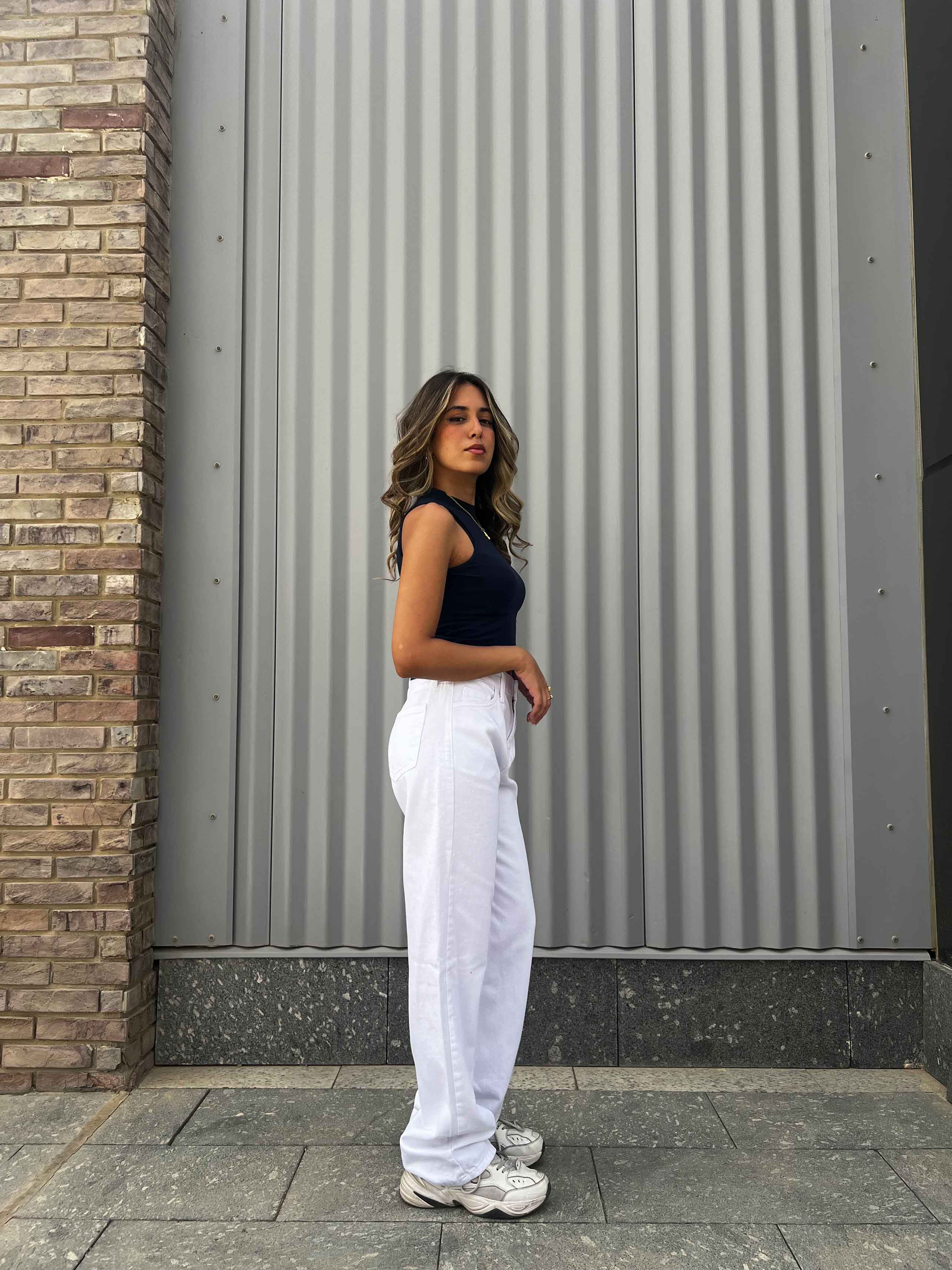 Straight - High Waist White. Straight CIZARO    - Cizaro Jeans