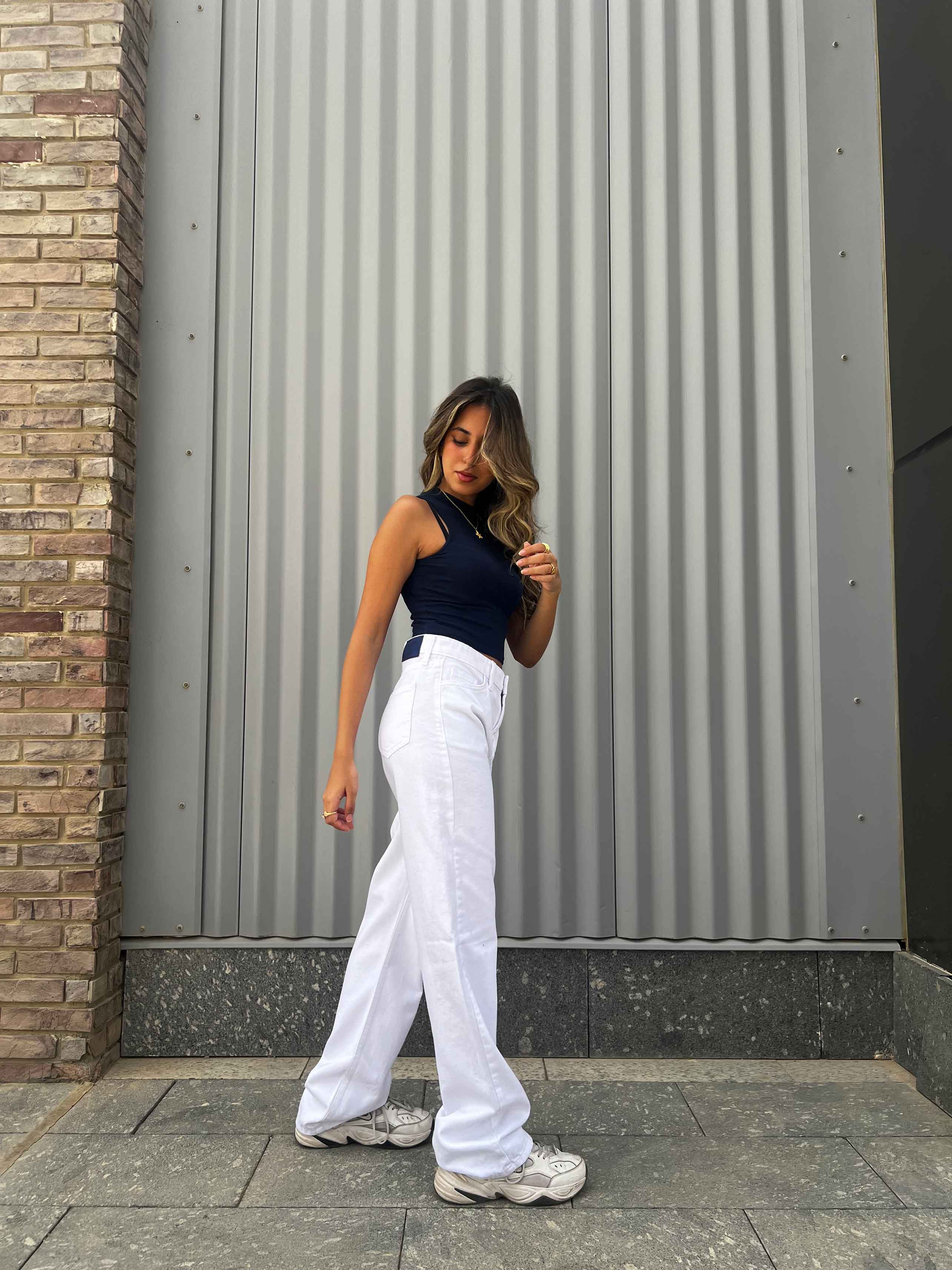 Straight - High Waist White. Straight CIZARO    - Cizaro Jeans