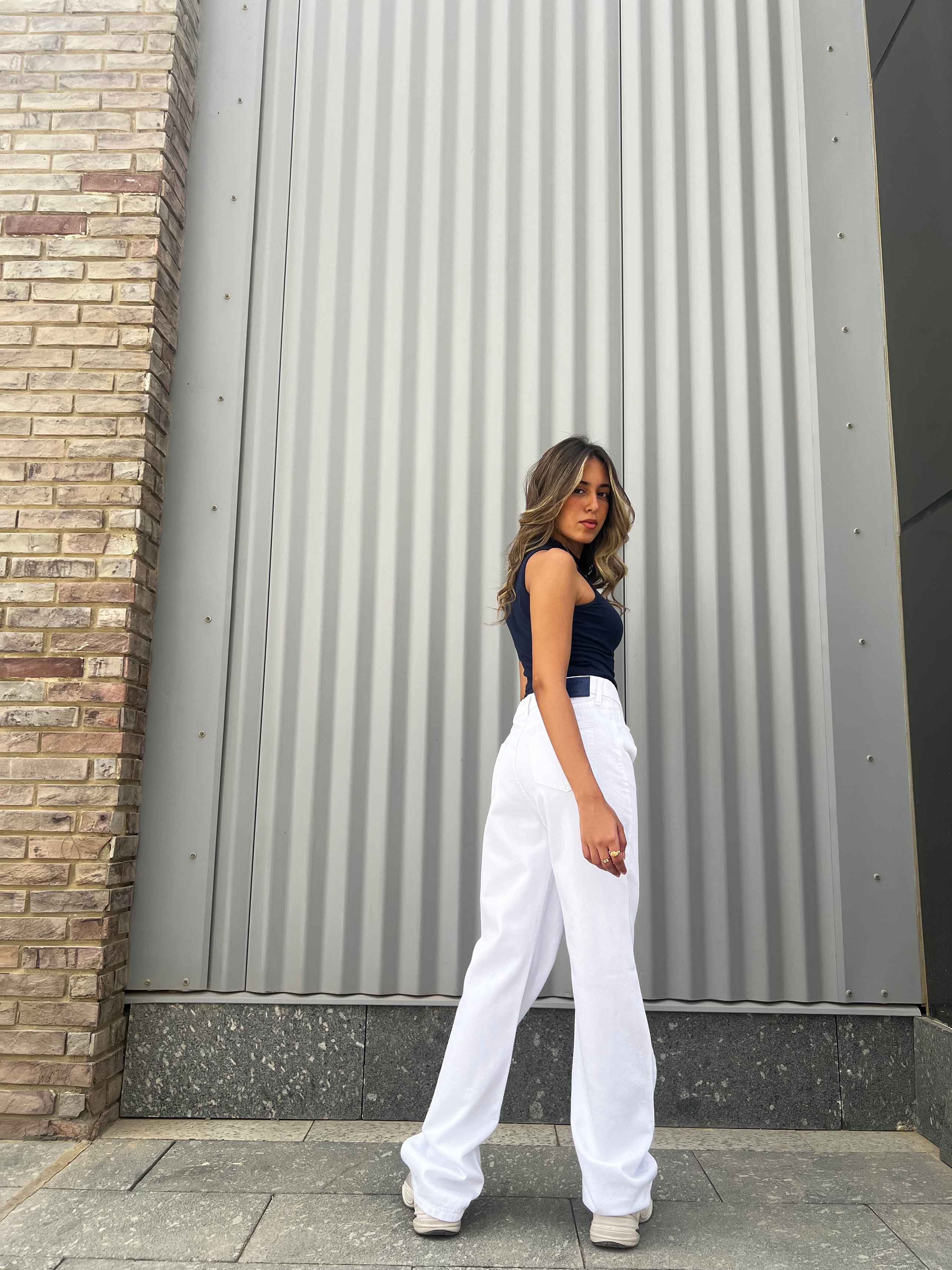 Straight - High Waist White. Straight CIZARO    - Cizaro Jeans