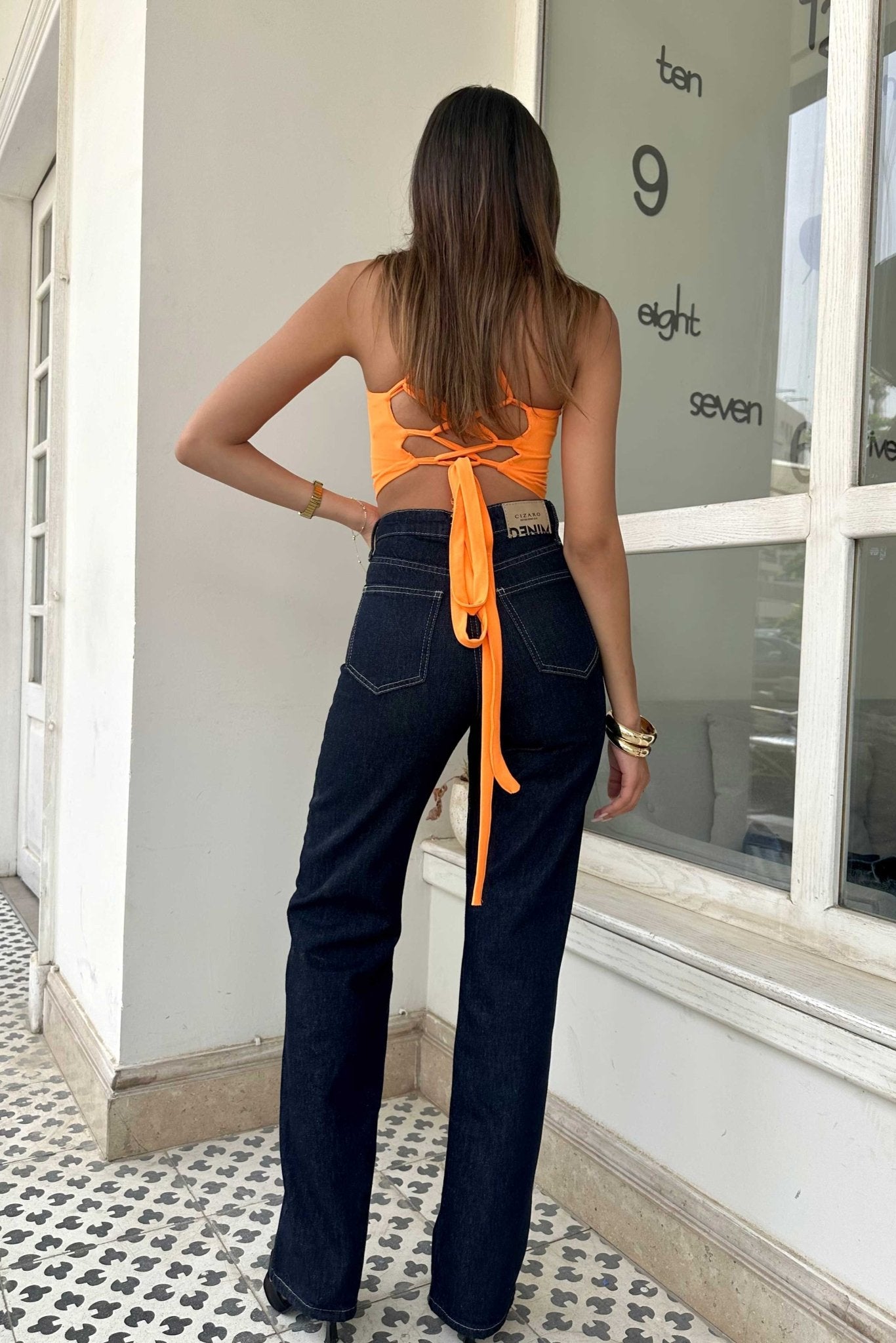 Straight-Leg | High Waist Raw Denim Wash Jeans Straight CIZARO - Cizaro Jeans