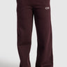 Wide-Leg Sweatpants In Burgundy