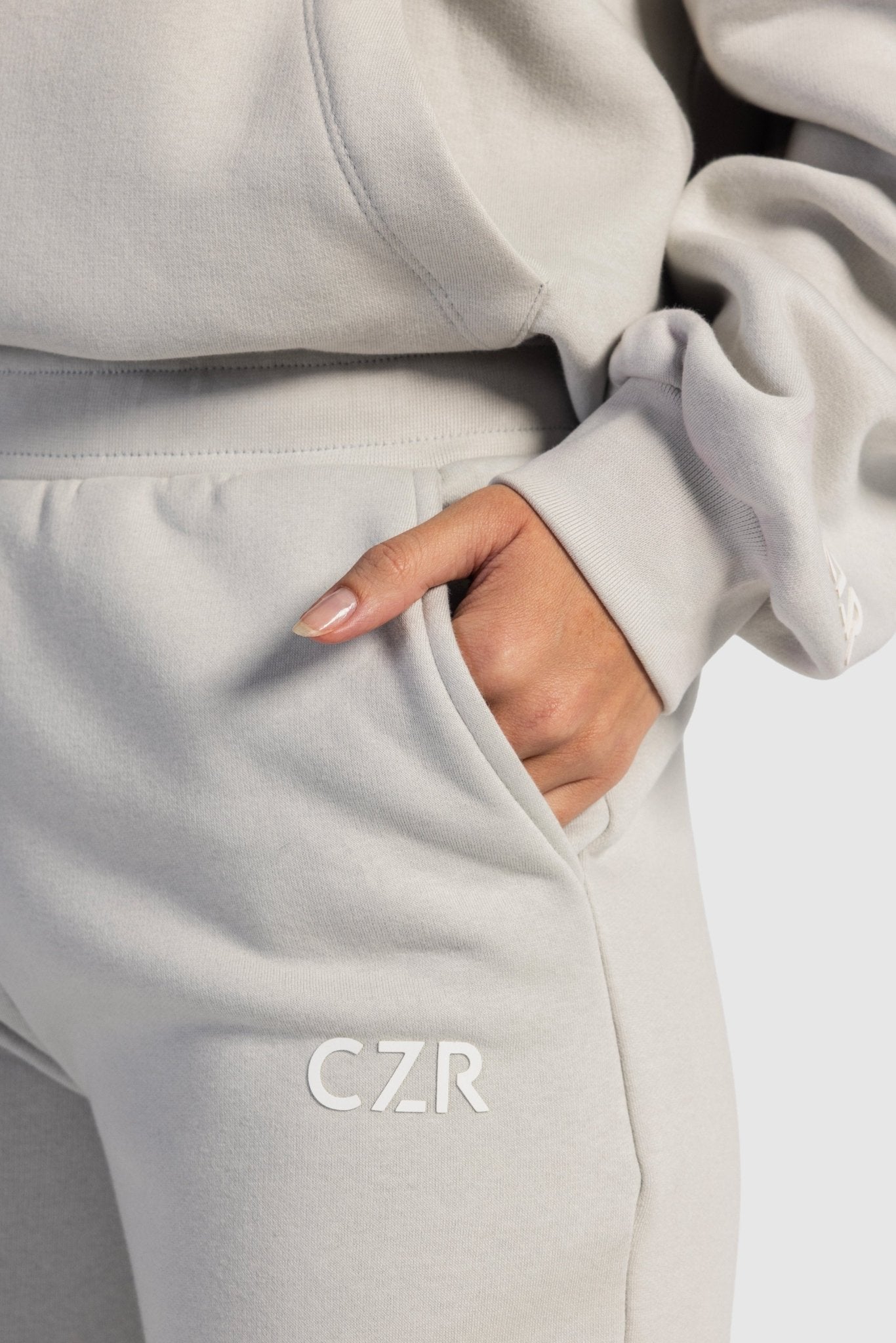 Wide-Leg Sweatpants In Light Grey Sweatpants CIZARO - Cizaro Jeans