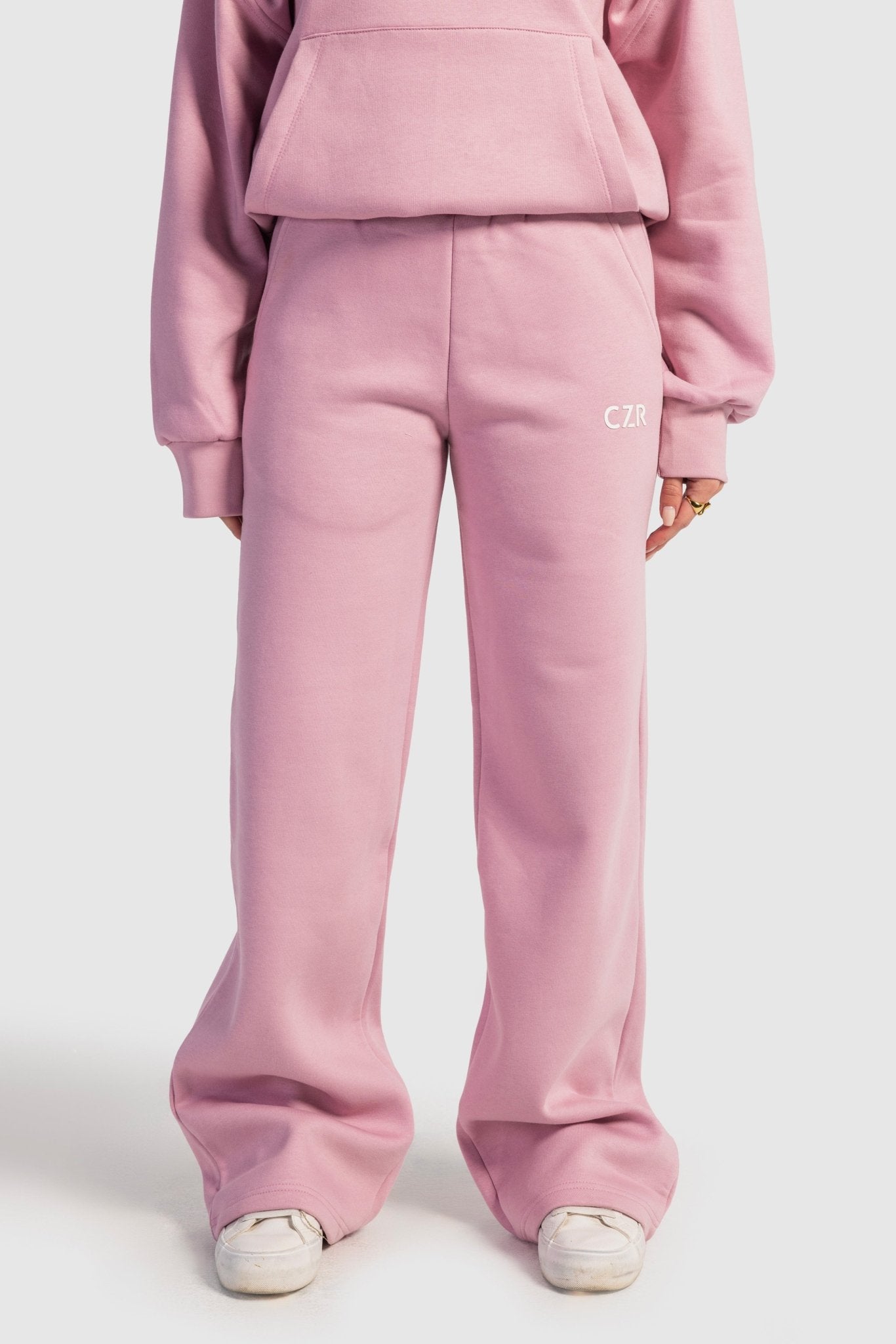 Wide-Leg Sweatpants In Soft Pink Sweatpants CIZARO - Cizaro Jeans