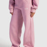 Wide-Leg Sweatpants In Soft Pink
