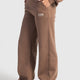 Wide-Leg Sweatpants In Stone Brown