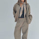 Deep Olive Wide-Leg Trousers – Linen Effect