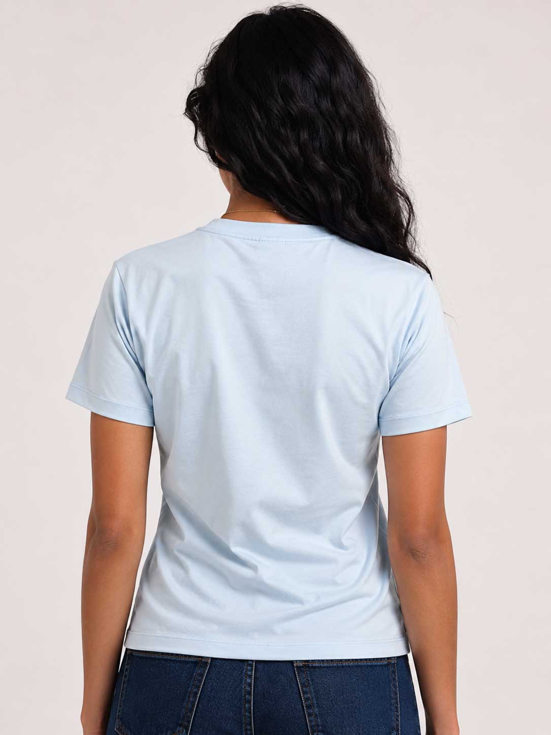 Slim Fit T-Shirt – Powder Blue t shirt CIZARO - Cizaro Jeans