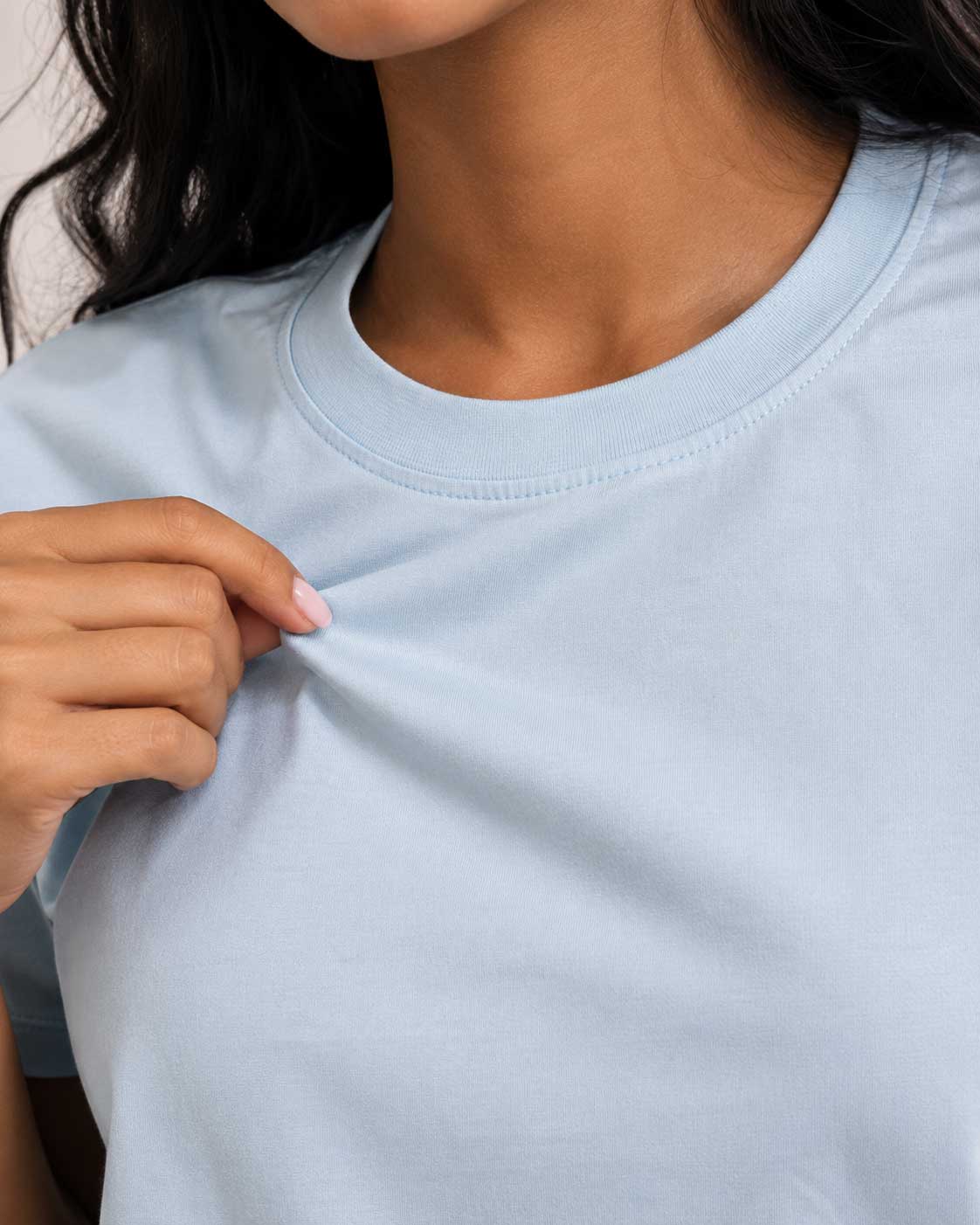 Slim Fit T-Shirt – Powder Blue t shirt CIZARO - Cizaro Jeans