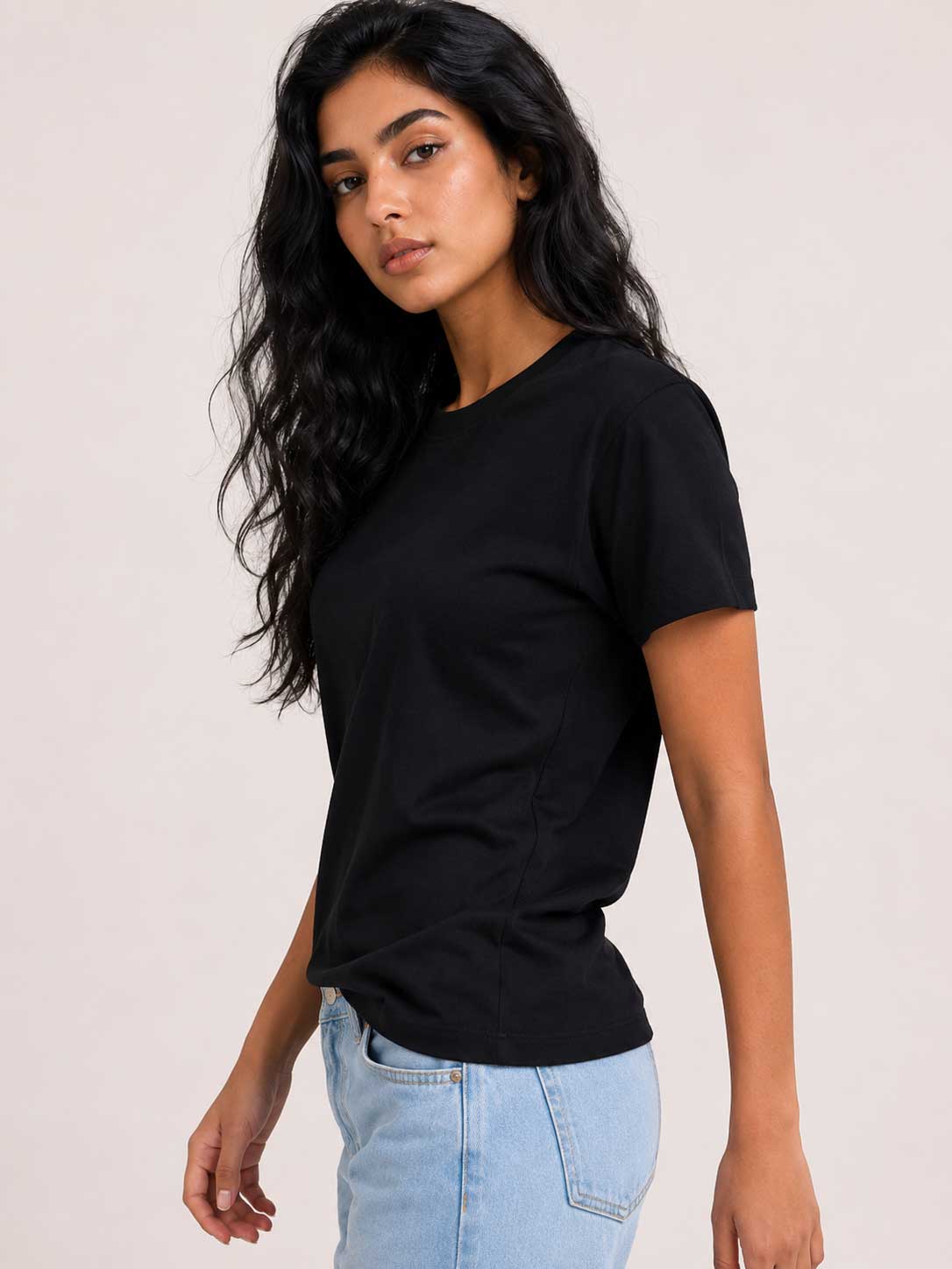 Slim Fit T-Shirt – Black T shirt CIZARO - Cizaro Jeans
