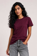 Slim Fit T-Shirt – Burgundy t shirt CIZARO - Cizaro Jeans