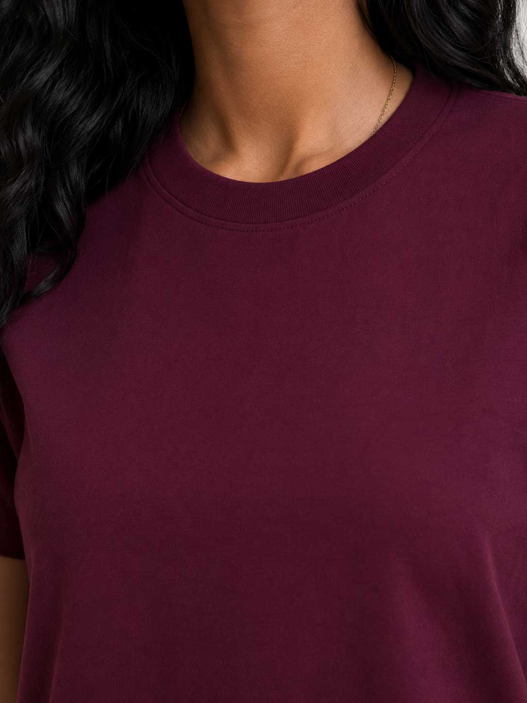 Slim Fit T-Shirt – Burgundy t shirt CIZARO - Cizaro Jeans
