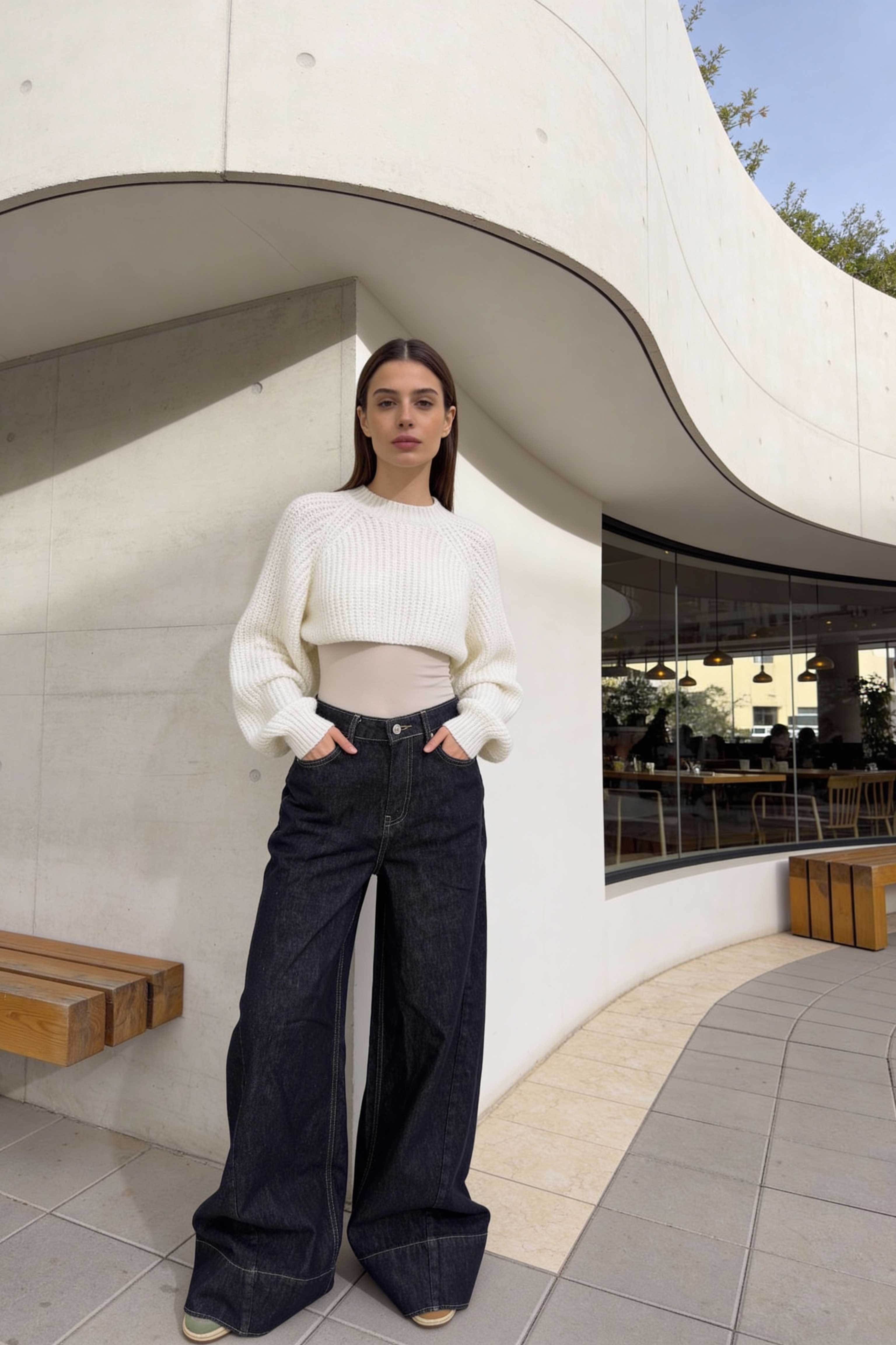 Extreme Wide Leg – High-Waist Raw Denim Jeans Wide Leg CIZARO - Cizaro Jeans