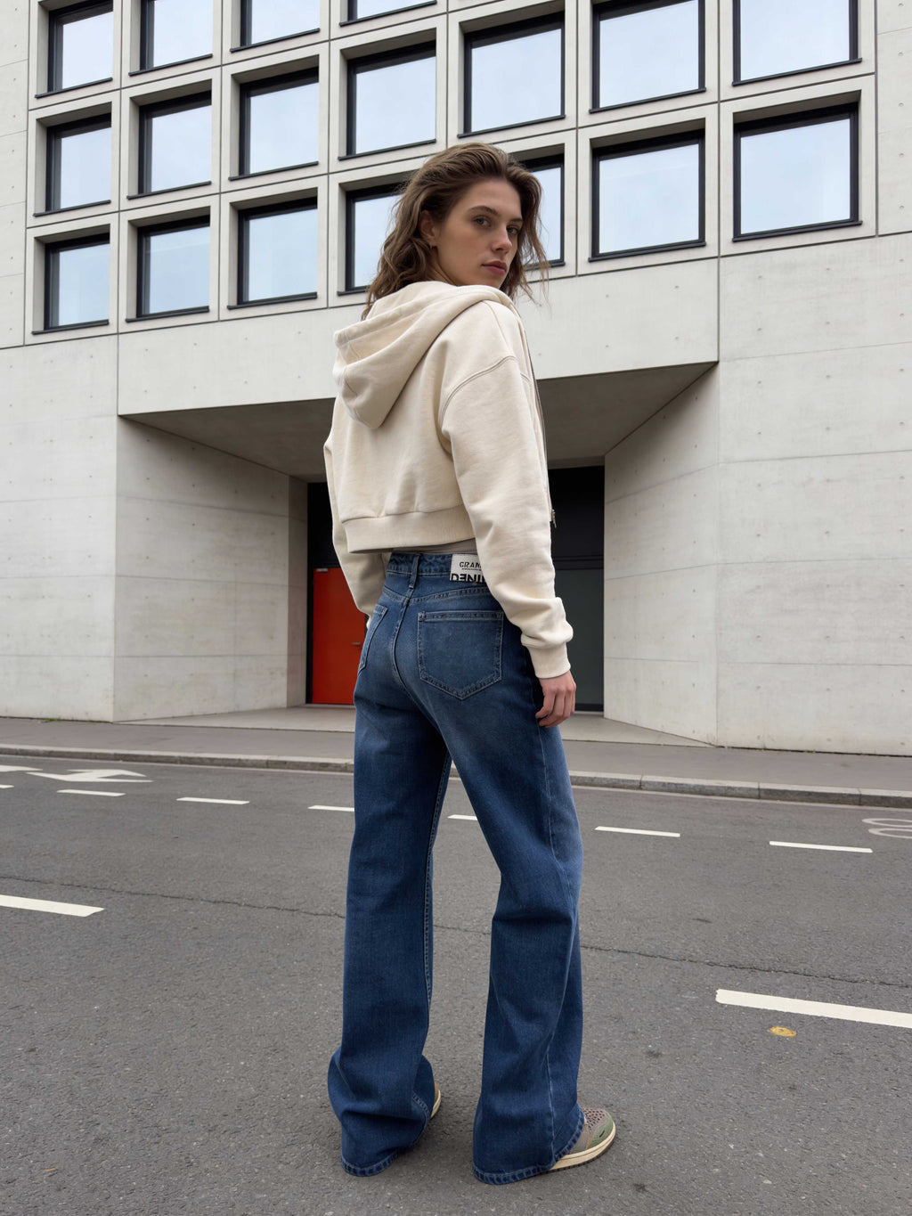 Wide-Leg – High-Waist Ocean Blue Jeans Wide Leg CIZARO - Cizaro Jeans