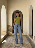 Ultra Comfort Wide leg High-Waist Acid blue jeans Wide leg CIZARO - Cizaro Jeans