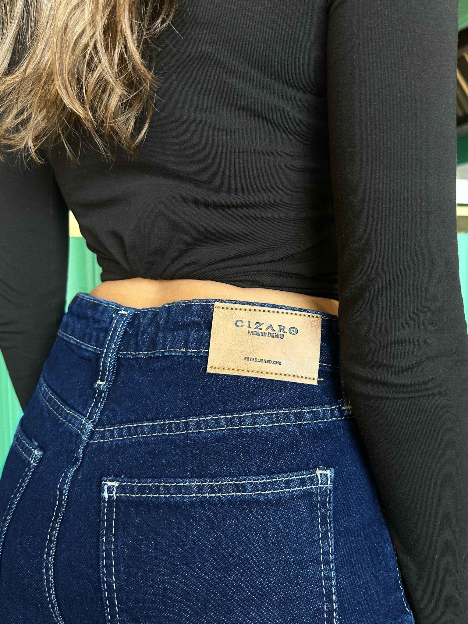 (Pre-Order) Cropped Wide Leg - Navy Blue Wash Jeans. Wide Leg CIZARO - Cizaro Jeans