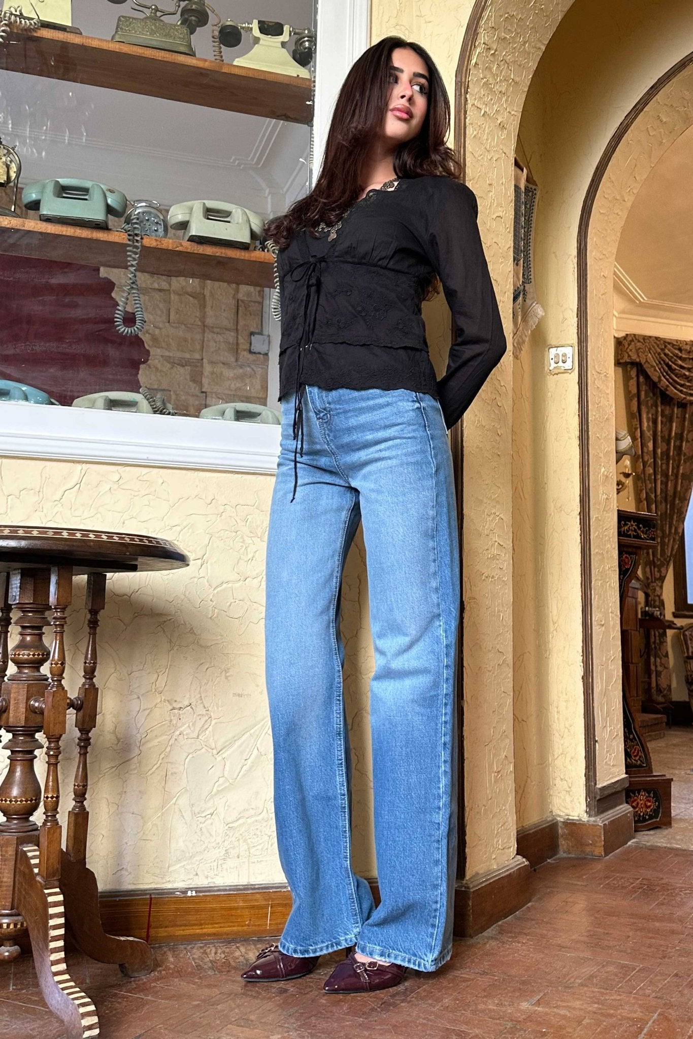 Wide-Leg - High-Waist Light Blue Jeans Wide-Leg CIZARO - Cizaro Jeans