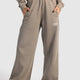 Relaxed Fit Wide-Leg Sweatpants – Olive