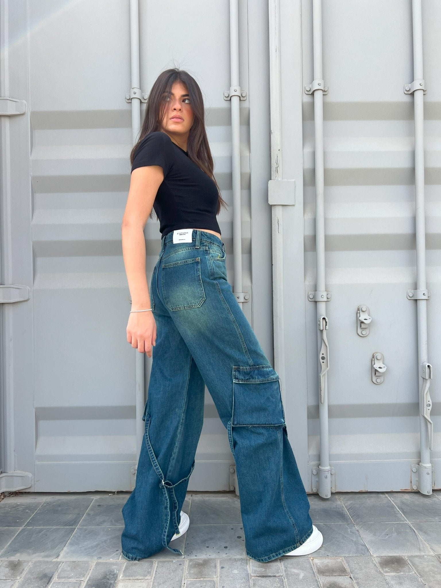 Cargo - Vintage Blue Green. Cargo CIZARO    - Cizaro Jeans