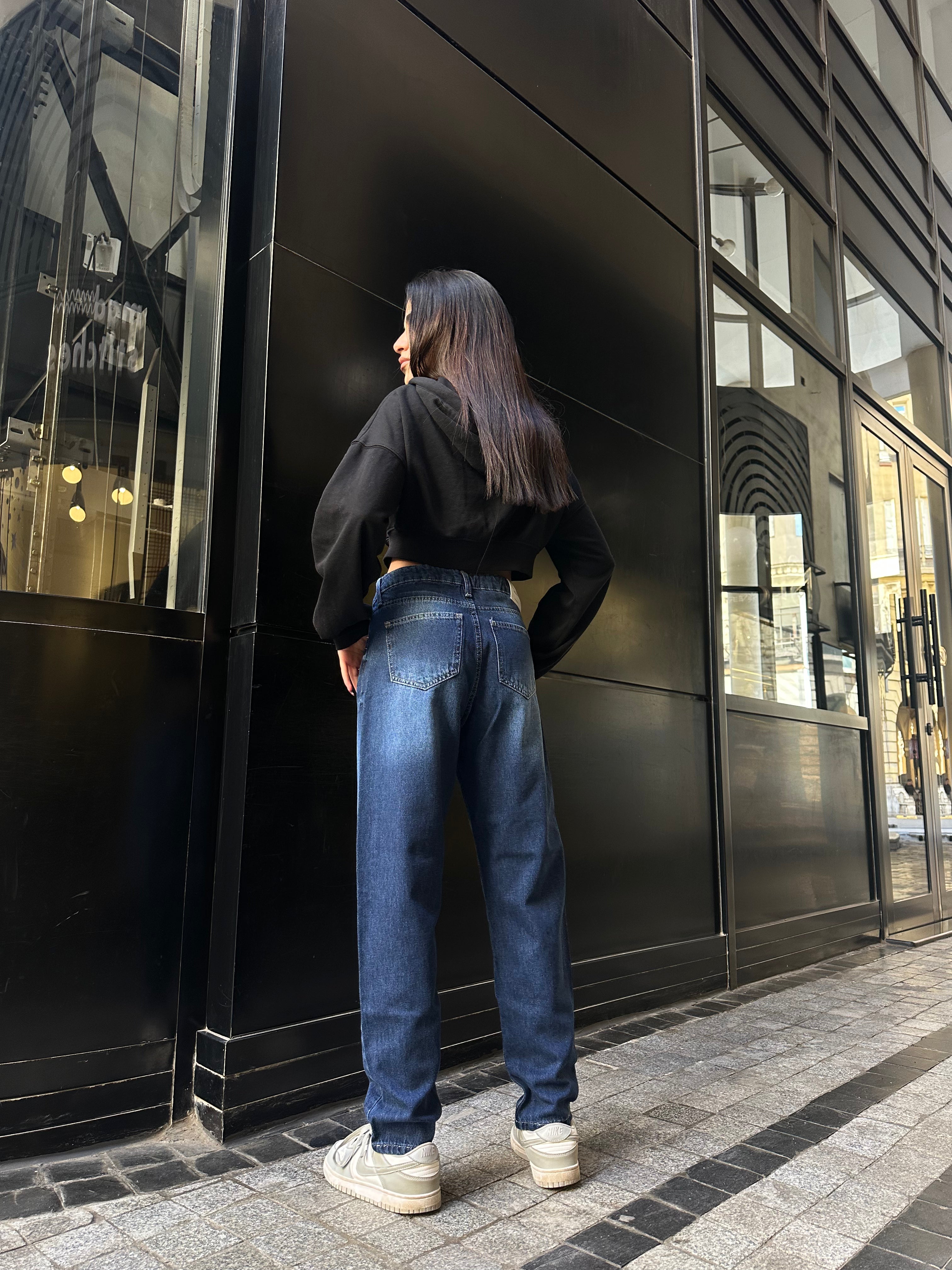 Mom-Fit - Navy Blue Jeans. Mom-Fit CIZARO - Cizaro Jeans