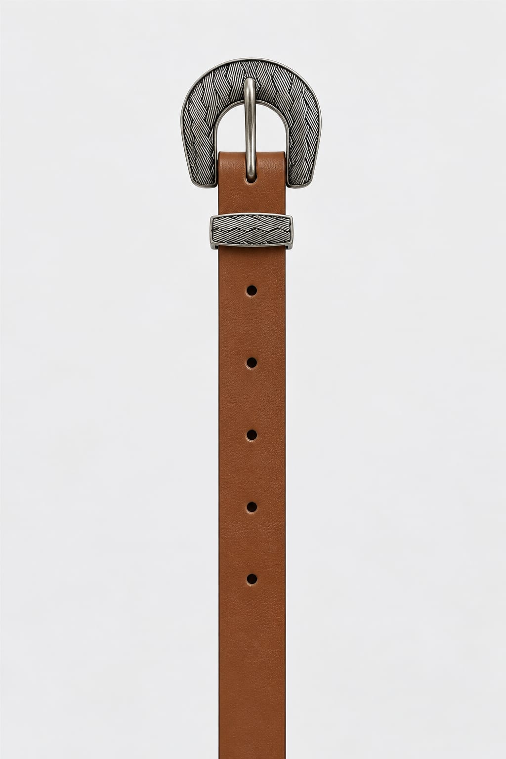 Belt | Honey Western Engraved Antique Silver Hardware